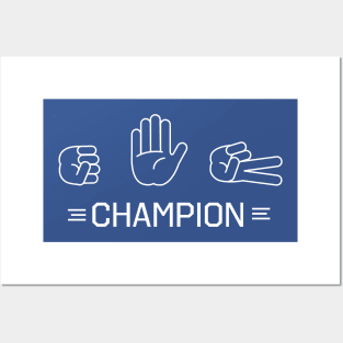 Rock Paper Scissors Champion Posters and Art